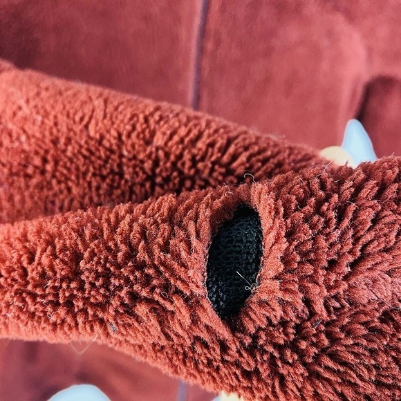 VTG Patagonia Womens Red Polartec Polyester Full Zip Pile Jacket Medium M - Picture 6 of 9